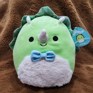🆕️ 🦖Squishmallows, Tristan, Green Dinosaur with Blue Bow